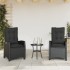 Sillones reclinable jardín cojines 2 uds ratán sintético
