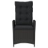 Sillón reclinable de jardín con cojines ratán sintético