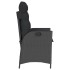 Sillón reclinable de jardín con cojines ratán sintético