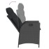 Sillón reclinable de jardín con cojines ratán sintético