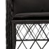 Set de muebles jardín 5 pzas con cojines ratán sintético