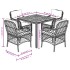 Set de muebles jardín 5 pzas con cojines ratán sintético
