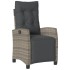 Sillones reclinables jardín con reposapiés 2 uds ratán PE