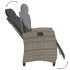 Sillones reclinables jardín con reposapiés 2 uds ratán PE