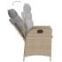 Sillones reclinables jardín y cojines beige mix 2 uds ratán