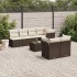 Set sofás de jardín 8 piezas y cojines ratán sintético