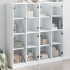 Estantería con puertas madera de ingeniería negro 136x37x142