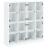 Estantería con puertas madera de ingeniería negro 136x37x142