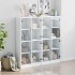 Estantería con puertas madera de ingeniería negro 136x37x142