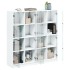 Estantería con puertas madera de ingeniería negro 136x37x142