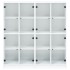 Estantería con puertas madera de ingeniería negro 136x37x142
