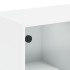 Estantería con puertas madera de ingeniería negro 136x37x142