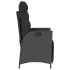 Sillón reclinable de jardín con reposapiés ratán PE