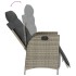 Sillón reclinable de jardín con reposapiés ratán sintético