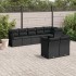Sillones reclinables jardín con reposapiés 2 uds ratán PE