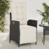 Sillones reclinables jardín con reposapiés 2 uds ratán PE