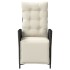 Sillones reclinables jardín con reposapiés 2 uds ratán PE