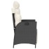 Sillones reclinables jardín con reposapiés 2 uds ratán PE