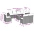 Set muebles jardín 9 pzas y cojines ratán sintético gris