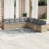 Set de sofás de jardín 9 pzas con cojines ratán sintético