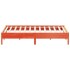 Cama sin colchón madera maciza de pino marrón cera 180x200