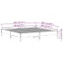 Cama sin colchón madera maciza de pino marrón cera 180x200