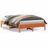 Cama sin colchón madera maciza de pino marrón cera 120x200