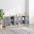 Estantería con puertas madera de ingeniería gris 204x37x75