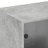 Estantería con puertas madera de ingeniería gris 204x37x75