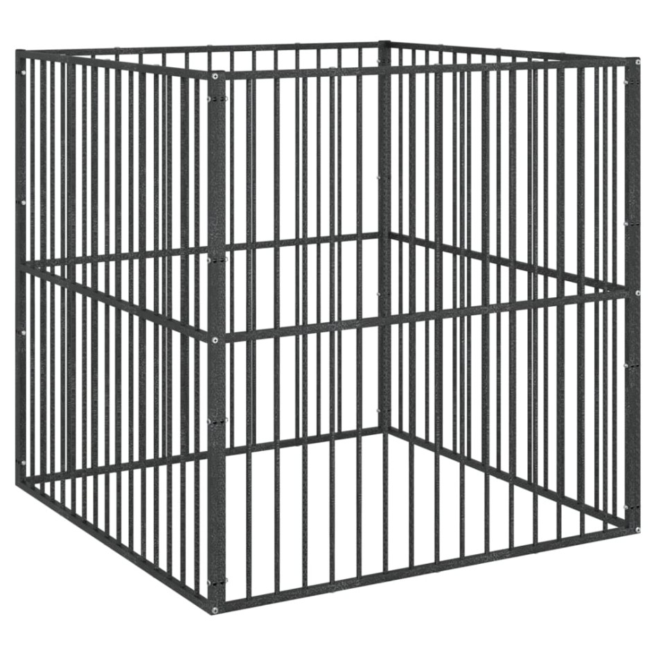 Corralito para perros con 4 paneles acero galvanizado