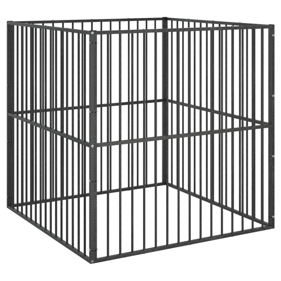 Corralito para perros con 4 paneles acero galvanizado