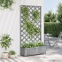 Jardinera con enrejado madera maciza de abeto