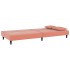Sofá cama de 2 plazas con dos almohadas terciopelo