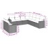 Set de muebles de jardín 9 pzas y cojines ratán sintético
