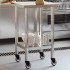 Mesa de trabajo de cocina con ruedas acero inox 55x55x85