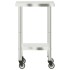Mesa de trabajo de cocina con ruedas acero inox 55x55x85