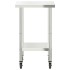 Mesa de trabajo de cocina con ruedas acero inox 55x55x85