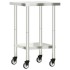 Mesa de trabajo de cocina con ruedas acero inox 55x55x85
