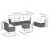 Set de muebles de jardín 9 pzas y cojines ratán sintético