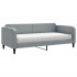 Sofá cama con colchón tela gris claro 90x190