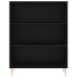 Aparador alto madera contrachapada negro 69,5x34x180