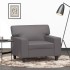 Sillón cuero sintético gris 60