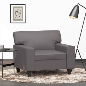 Sillón cuero sintético gris 60
