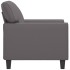 Sillón cuero sintético gris 60