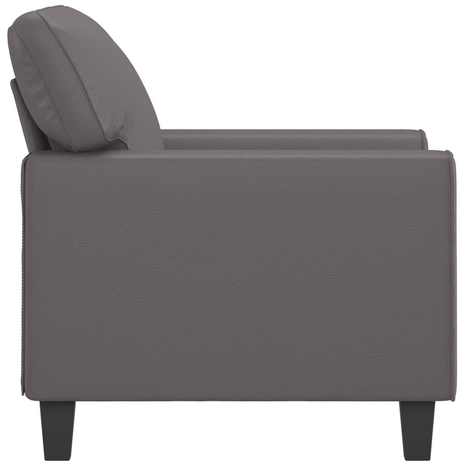 Sillón cuero sintético gris 60