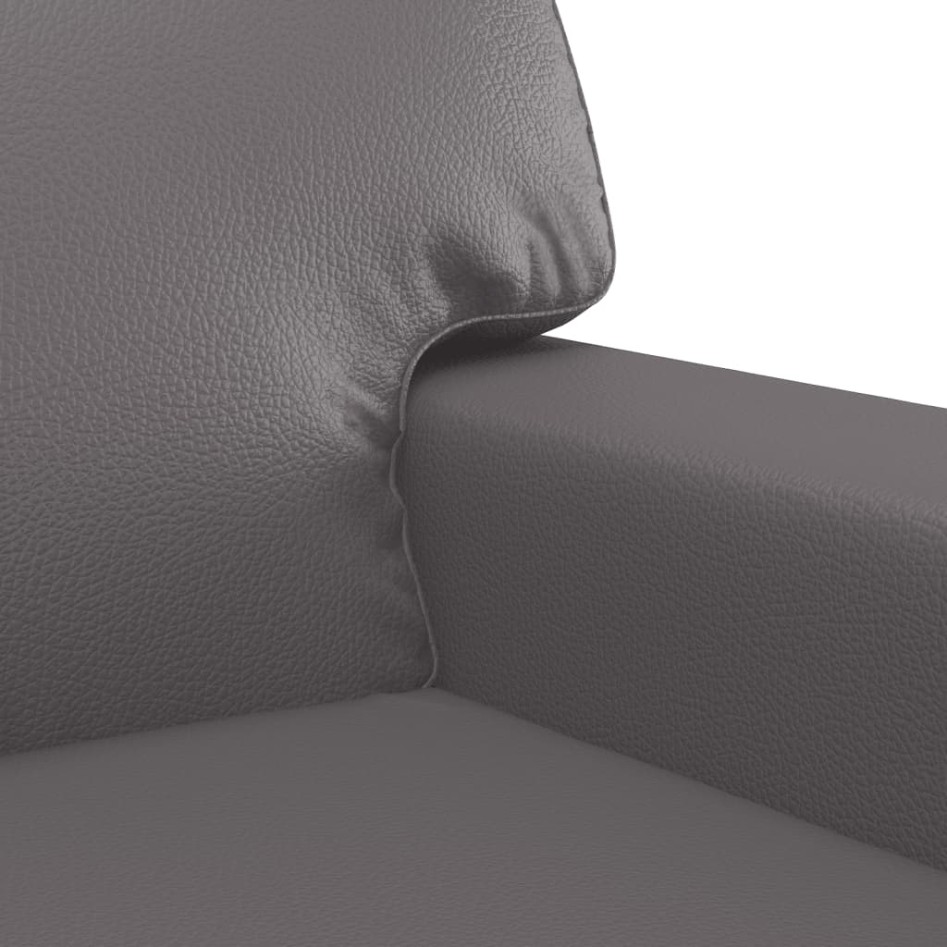Sillón cuero sintético gris 60