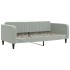 Sofá cama nido con cajones terciopelo gris claro 90x200