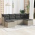 Set de sofás de jardín 6 pzas y cojines ratán sintético