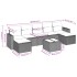 Set sofás de jardín 8 piezas y cojines ratán sintético