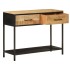 Mesa consola madera maciza de mango y hierro 100x35x76